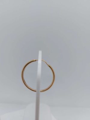 Kullast üksik kõrvarõngas läbimõõt 2,1cm
